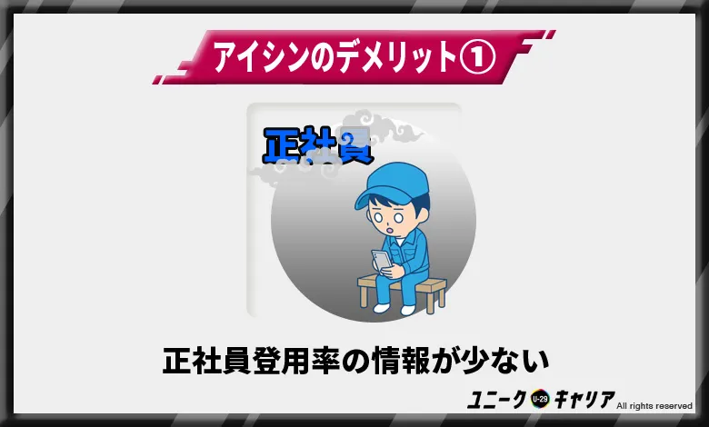 アイシンは正社員登用率の情報が少ない