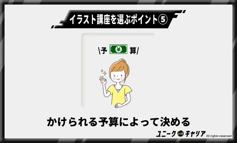 イラスト講座の選び方:書けられる予算で決める
