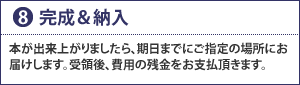 8.完成・納入