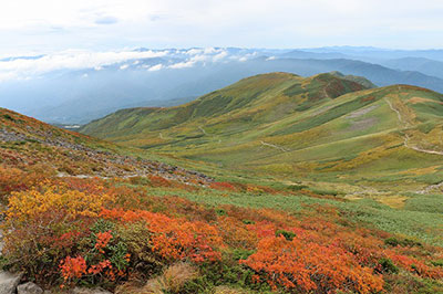 朝日連峰方面